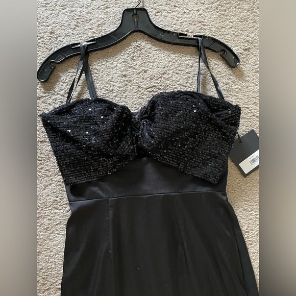 Ieena for Mac Duggal Sequin Bow Strapless Evening Gown. NWT! - Picture 2 of 5